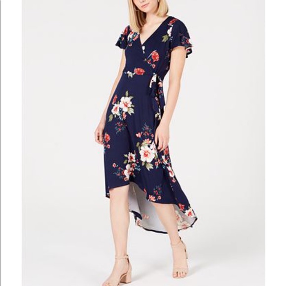 macy's black floral dress